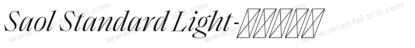 Saol Standard Light字体转换